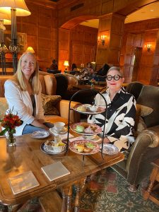 Picture of Darley Newman and Nancy Quaintance - PBS Travels with Darley - featured O.Henry Hotel Tea