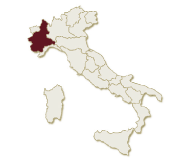 General Map of Piemonte showing location of region