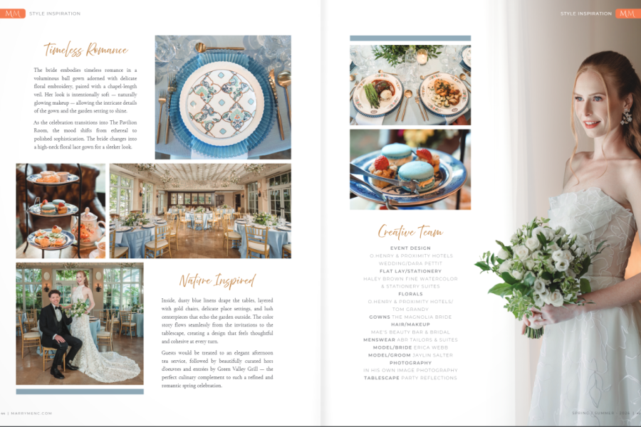 Marry Me NC Magazine Feature with GVG Catered Events